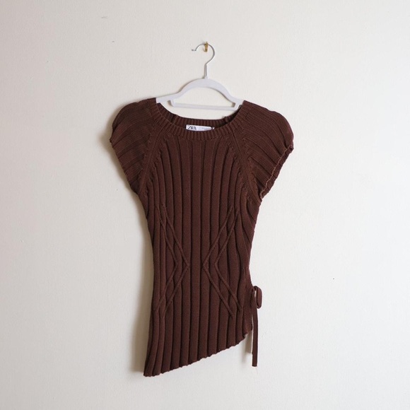 ZARA Ribbed Sweater Top - Picture 4 of 7